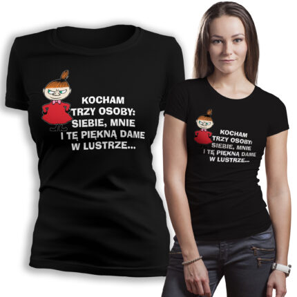 Koszulka damska Mała Mi – czarna, zabawna koszulka z kultową postacią, która doda energii i stylu każdej stylizacji. Poczuj się wyjątkowo!