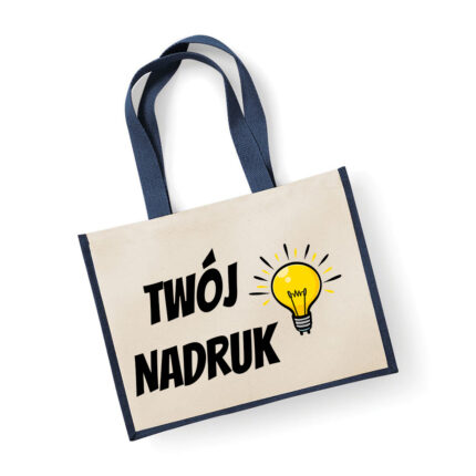 granatowa torba jutowa