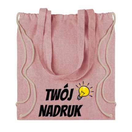Plecak różowy bawełniany reklamowy