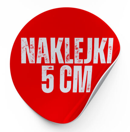 naklejka okrągła reklamowa z własnym twoim nadrukiem