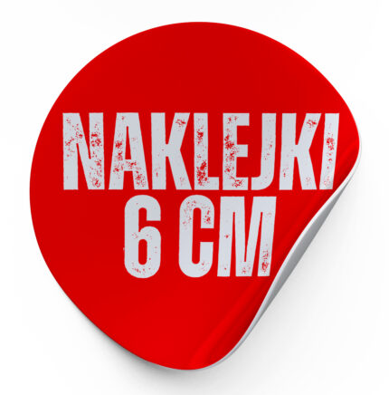 naklejka reklamowa promocyjna z nadrukiem trwały klej akrylowy, wysokiej jakości druk, idealne do etykietowania produktów i opakowań.