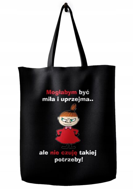 Torba bawełniana z Małą Mi – lekka, pojemna, pełna charakteru. Idealna dla osób, które nie boją się wyrazić swojego zdania. Pokaż światu swoją zadziorną stronę!