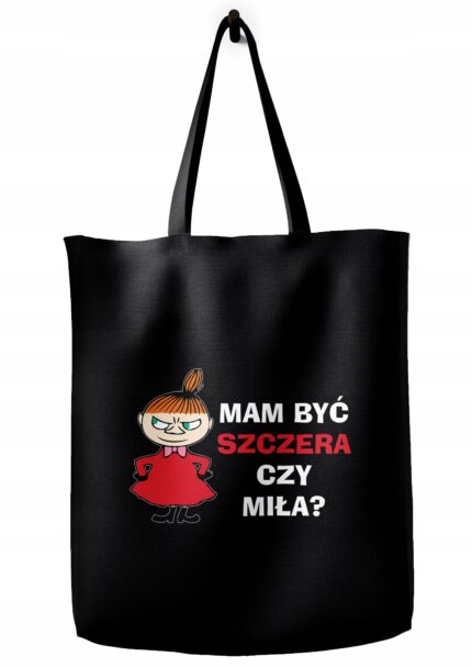 Torba bawełniana z Małą Mi – lekka, pojemna, pełna charakteru. Idealna dla osób, które nie boją się wyrazić swojego zdania. Pokaż światu swoją zadziorną stronę!